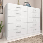 Cômoda para Quarto 10 Gavetas Caribe Fellicci Branco