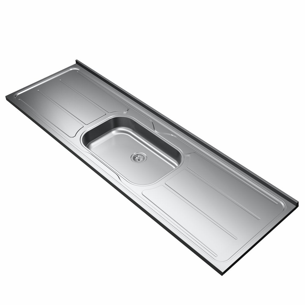 Pia de Cozinha com Cuba 180cm Aço Inox e Válvula Ghel Plus