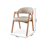 Conjunto Mesa de Jantar Orgânica 200cm com Cadeiras Estofadas Gaia Yescasa Bege/Freijó