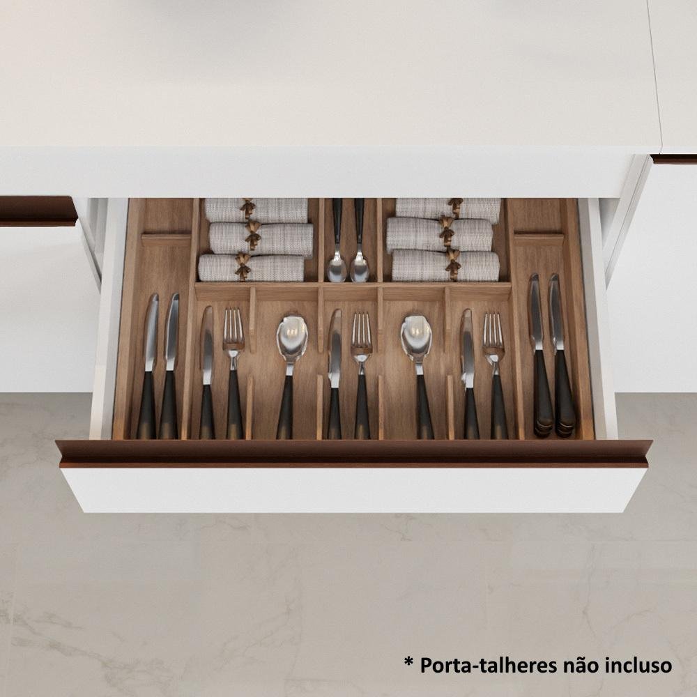 Armário de Cozinha Completa 310cm Branco Reims Madesa 02