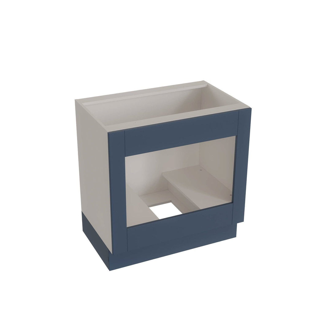 Balcão para Forno de Embutir 80cm sem Tampo Arizona CabeCasa MadeiraOriginals Azul/Branco