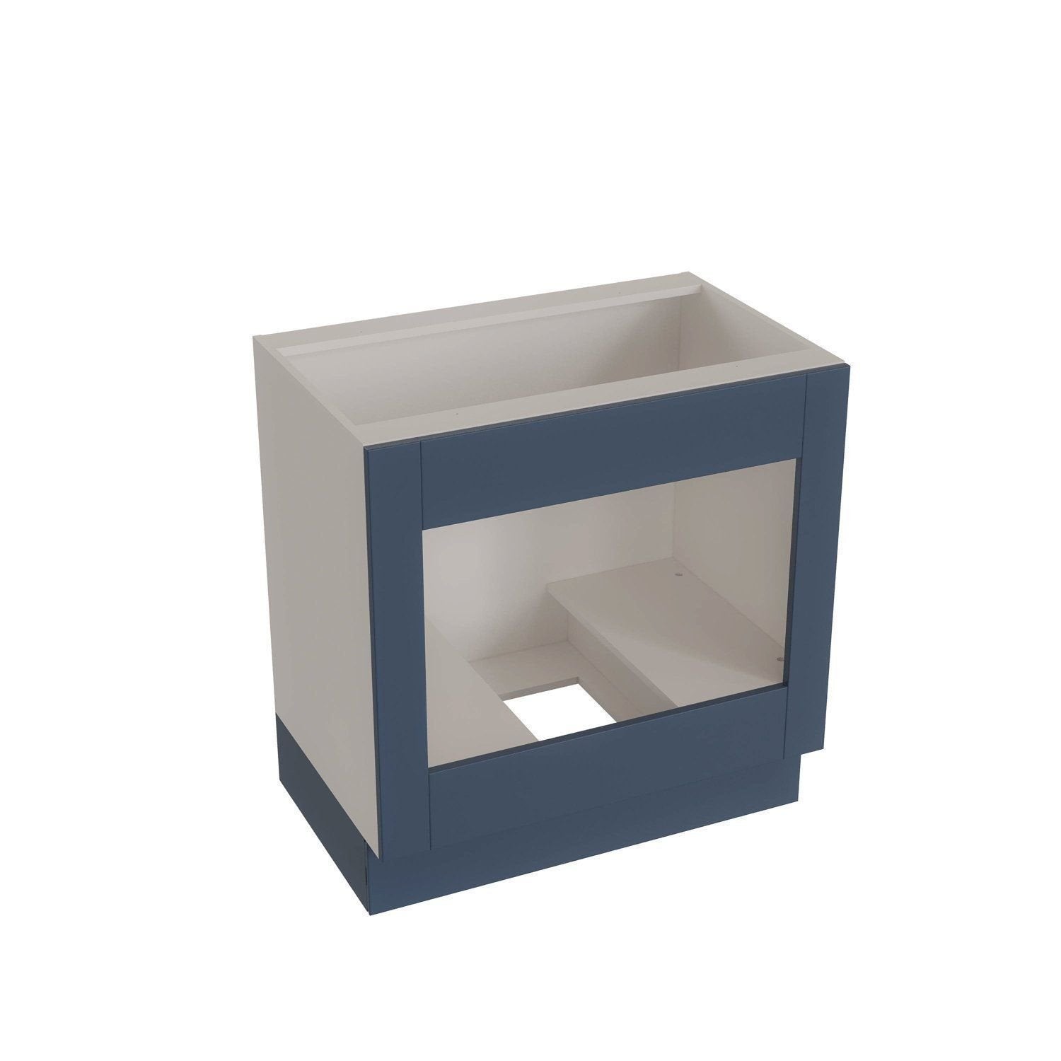 Balcão para Forno de Embutir 80cm sem Tampo Arizona CabeCasa MadeiraOriginals Azul/Branco