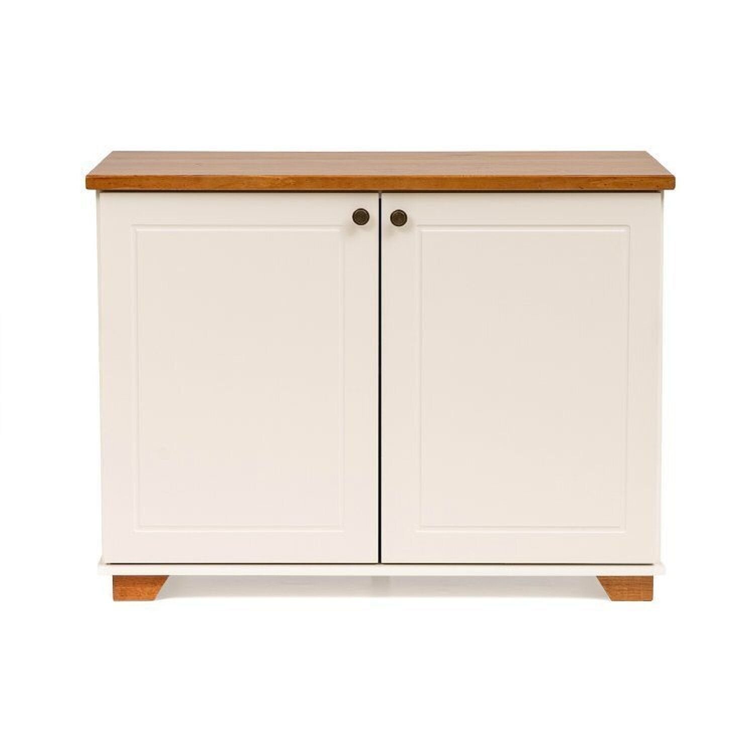 Conjunto Sala de Estar 2 Peças com Rack 2,10 e Armário 2 Portas Ananda CabeCasa MadeiraOriginals Branco Off White/Mel