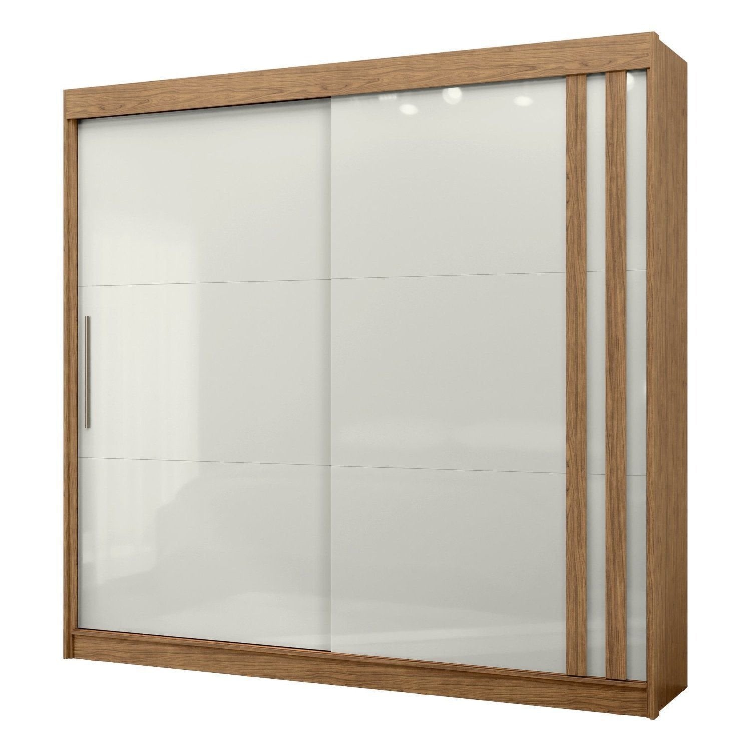 Guarda-Roupa Casal 2 Portas de Correr 4 Gavetas Toquio Espresso Móveis 100% MDF Branco/Freijó/Off White