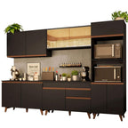 Armário de Cozinha Completa 310cm Reims Madesa GRRM3100018N Preto