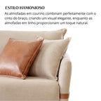 Sofá Living Canela 4 Lugares 265 cm Linho Lufer Estofados
