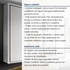 Guarda-Roupa Casal 4 Portas 4 Gavetas com Espelho Premium Zara Yescasa 100% MDF Branco