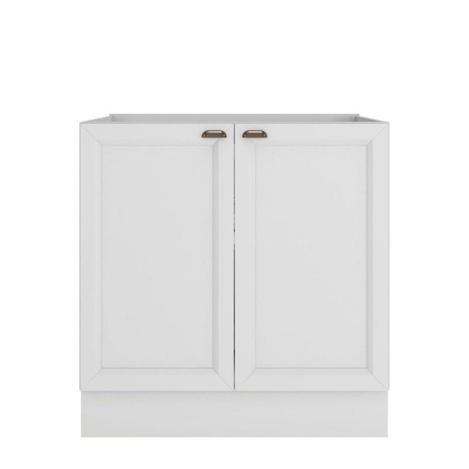 Cozinha Completa Modulada 10 Peças 17 Portas 2 Gavetas com Torre Quente Unna Yescasa Branco/Espresso