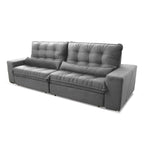 Sofá Retrátil e Reclinável Zurique 2,50m Suede Velut com Molas no Assento King House