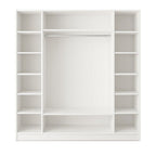 Armário Closet Modular 12 Prateleiras em Colméia e Arara Cabideiro Ana Branco