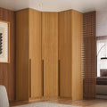 Guarda-Roupa de Canto Oblíquo Altezza Trend 3 Portas MDF Belmax Freijó