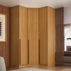 Guarda-Roupa de Canto Oblíquo Altezza Trend 3 Portas MDF Belmax Freijó