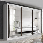 Guarda-Roupa Casal 3 Portas 6 Gavetas com Espelho Premium Lux Yescasa Branco