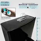 Vaso Sanitário Monobloco Cerâmica Modelo Umbra Tubrax Preto VAB0006