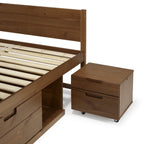Cama Casal Multifuncional Madeira Maciça Irara CabeCasa MadeiraOriginals Marrom/Caramelo