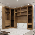 Guarda-Roupa Modulado Casal Safira 008 MDF 8 Portas 4 Gavetas Clic Móveis