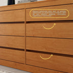 Cômoda 8 Gavetas Orgânica Luna 100% MDF 158cm Yescasa Marrom/Cinamomo