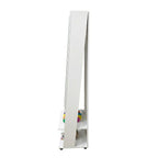 Espelho de Chão Grande Retangular 175x49cm 2 Prateleiras Porta Acessórios Retrô PE2024 Tecno Mobili Branco