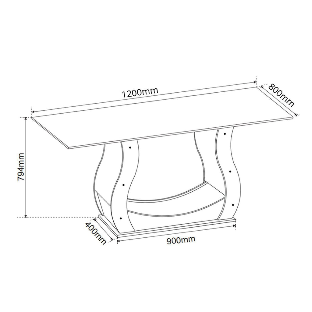 Conjunto Sala de Jantar Mesa Retangular Tampo Vidro/MDF com 4 Cadeiras Inovare Viero Bege