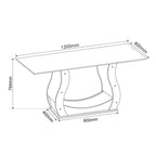 Conjunto Sala de Jantar Mesa Retangular Tampo Vidro/MDF com 4 Cadeiras Inovare Viero Bege