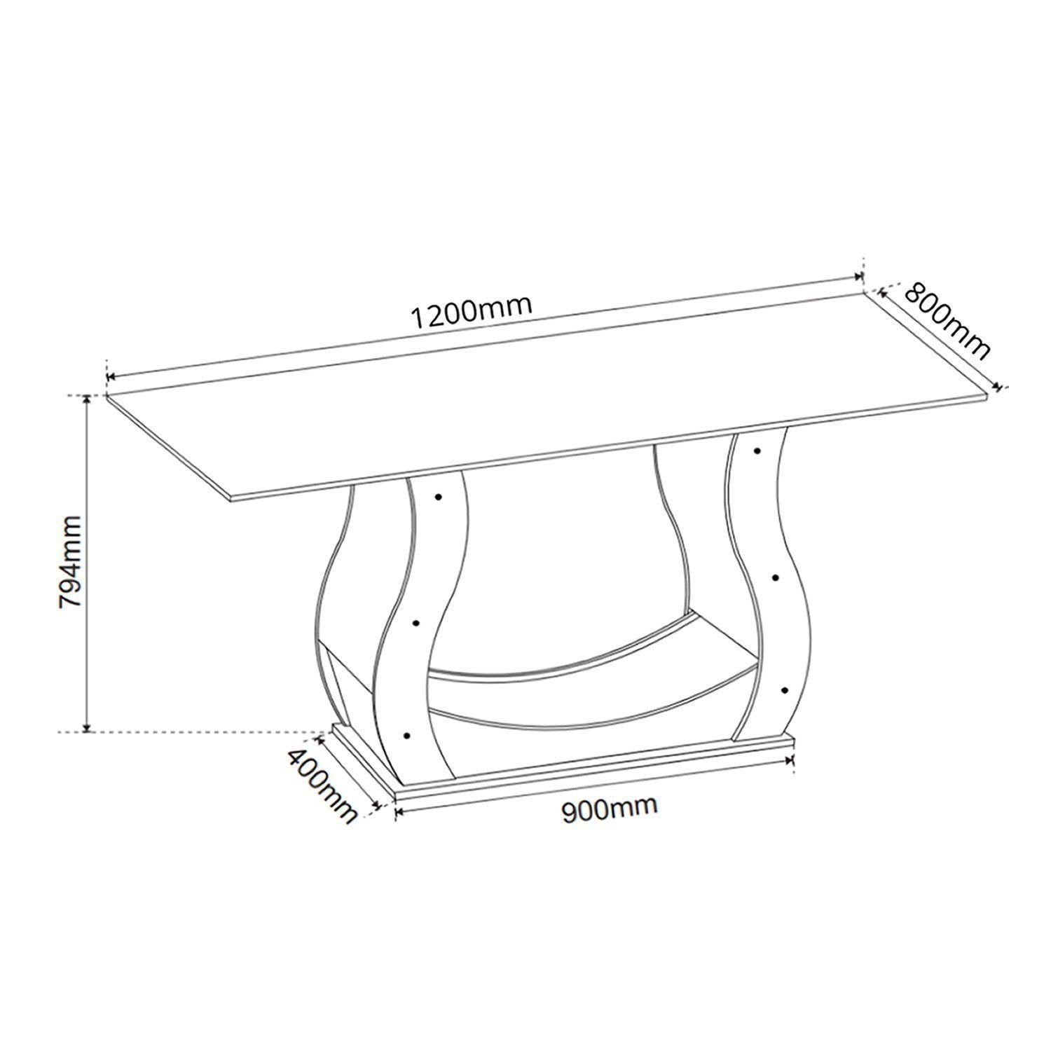 Conjunto Sala de Jantar Mesa Retangular Tampo Vidro/MDF com 4 Cadeiras Inovare Viero Bege