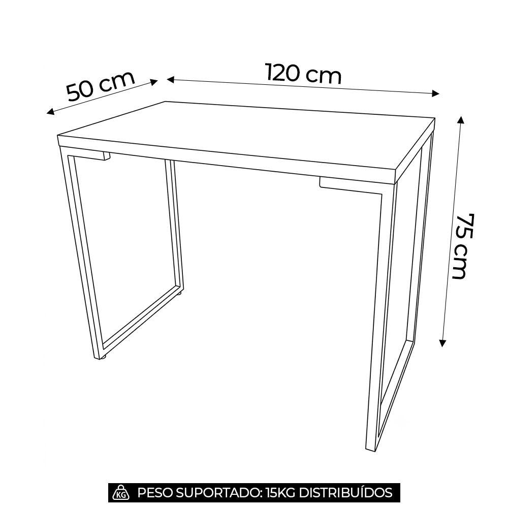 Mesa para Computador Escrivaninha Porto 120cm Natura Fit Mobel