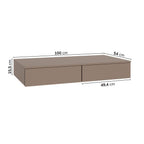 Escrivaninha Suspensa 100cm Orion CabeCasa MadeiraOriginals Marrom/Mocha