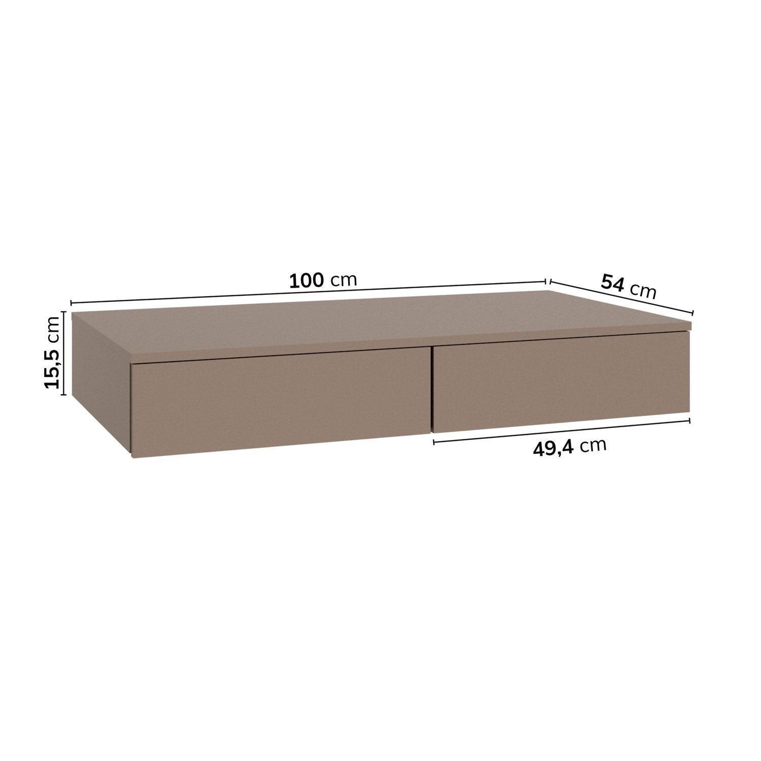 Escrivaninha Suspensa 100cm Orion CabeCasa MadeiraOriginals Marrom/Mocha