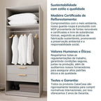 Guarda-Roupa Modulado de Canto 3 Peças 6 Portas Jade CabeCasa MadeiraOriginals