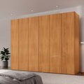 Guarda-Roupa Casal Coliseu 6 Portas 6 Gavetas 100 MDF Moderna Mobília Naturalle