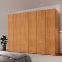 Guarda-Roupa Casal Coliseu 6 Portas 6 Gavetas 100 MDF Moderna Mobília Naturalle
