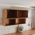 Armário Aéreo 2 Portas Basculantes 120cm Aroeira CabeCasa MadeiraOriginals Cinza/Sereno/Cedro