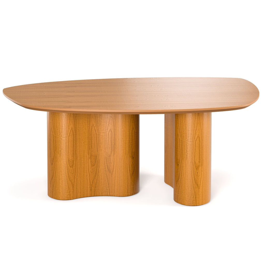 Mesa de Jantar Orgânica Aracajú 6 Lugares Oval 180x105 cm Madeira Natural LCN Móveis