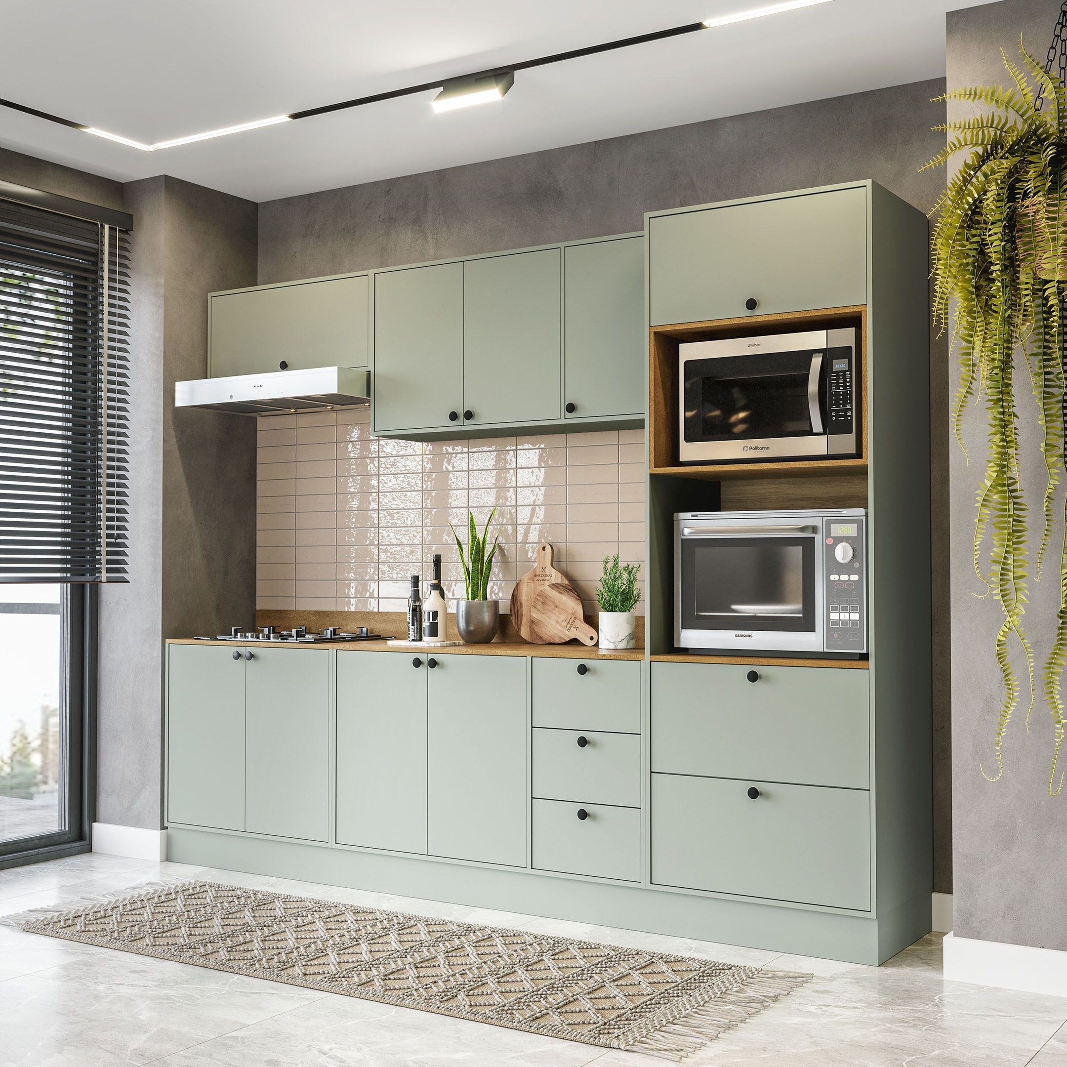 Cozinha Completa Modulada com Rodapé Rubi Yescasa