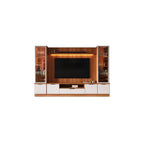 Estante Home Noble 270cm para TV até 75 Polegadas com 2 Cristaleiras Portas Reflecta e LED Movelove