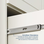 Guarda-Roupa Casal 4 Portas 2 Gavetas Ananda CabeCasa Bege/Offwhite