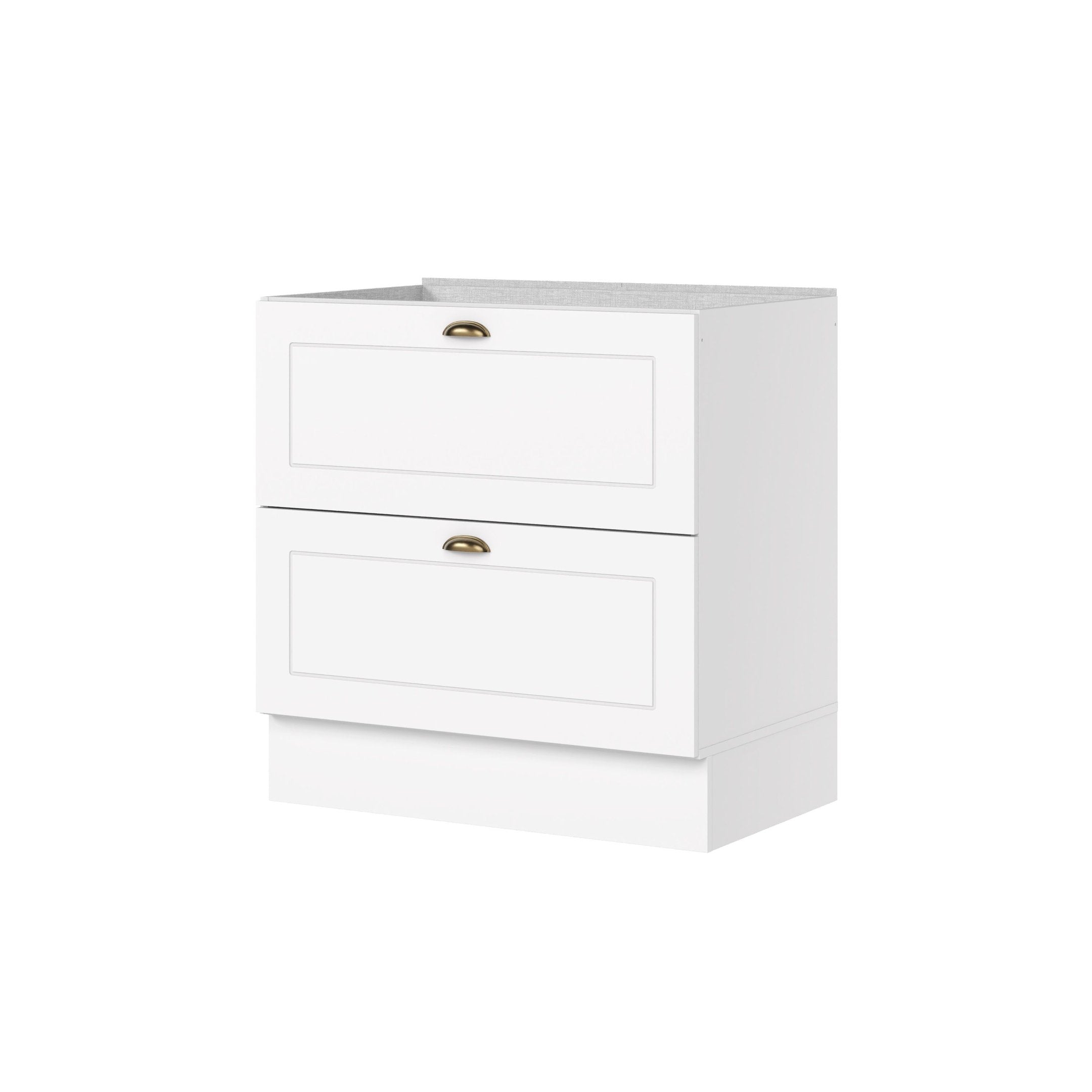 Balcão para Cozinha 2 Gavetas MDF 80cm Americana Henn Branco HP