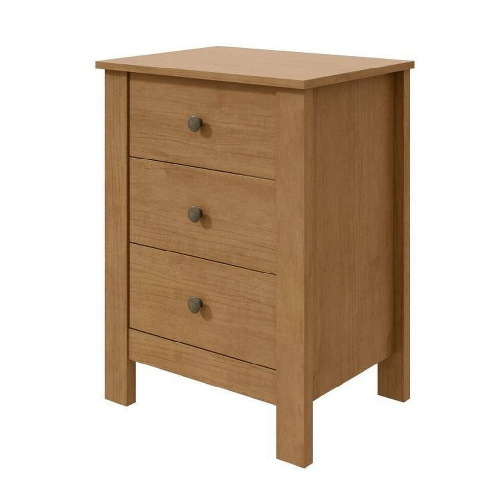 Kit Quarto Infantil 3 Peças com 2 Camas Solteiro e Mesa de Cabeceira Athenas Maggiore Amêndoa Clean