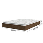 Colchão Casal Umaflex Molas Ensacadas Pillow Top Martino Marrom/Branco 138x188x25cm