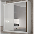 Guarda-Roupa Solteiro 2 Portas 3 Gavetas Toronto Novo Horizonte 100% MDF Branco