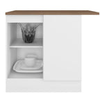 Cozinha Completa Modulada 10 Peças 17 Portas 2 Gavetas com Torre Quente Unna Yescasa Branco/Espresso