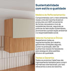 Armário Aéreo 2 Portas Basculantes 120cm Aroeira CabeCasa MadeiraOriginals Cinza/Sereno/Cedro