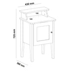 Conjunto Sala de Estar Charlotte Rack Buffet e Mesa de Apoio Artely Móveis Carvalho/Menta