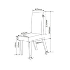 Conjunto Sala de Jantar Mesa Retangular Tampo Vidro/MDF com 4 Cadeiras Inovare Viero Bege