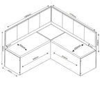 Conjunto Canto Alemão Baú Bariloche Mesa Quadrada 90x90 com 2 Cadeiras Venus MDP Viero 958028