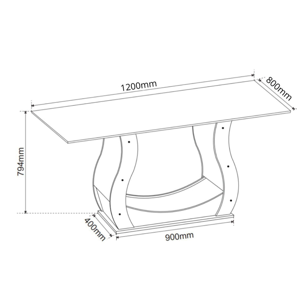 Conjunto Sala de Jantar Mesa Retangular Tampo MDF com 4 Cadeiras Nubia Viero 880268