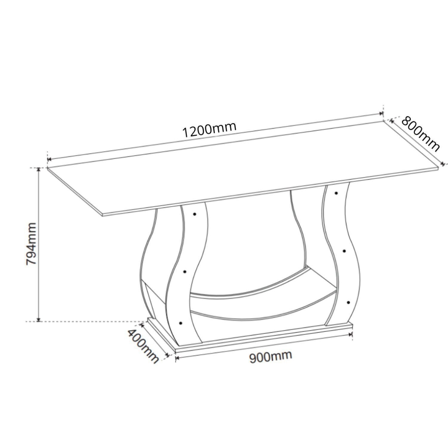Conjunto Sala de Jantar Mesa Retangular Tampo MDF com 4 Cadeiras Nubia Viero 880268