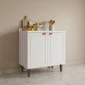 Balcão para Cozinha 2 Portas 80cm sem Tampo Pérola Yescasa Branco/Azul