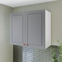 Armário Aéreo 2 Portas 80cm Pérola Yescasa Azul/Branco