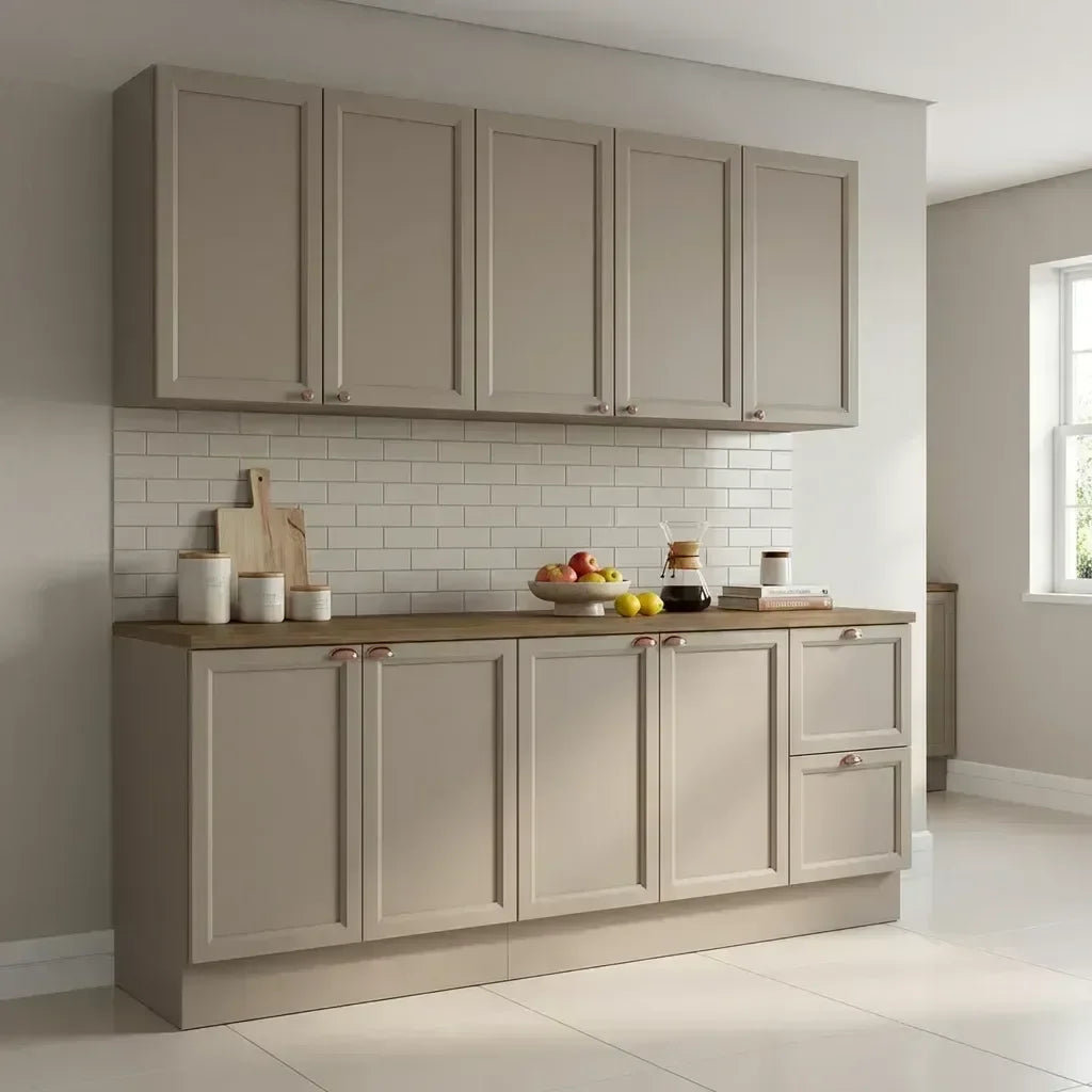 Cozinha Completa Modulada Americana 4 Peças com Balcão Tampo e 2 Gavetas Unna Yescasa